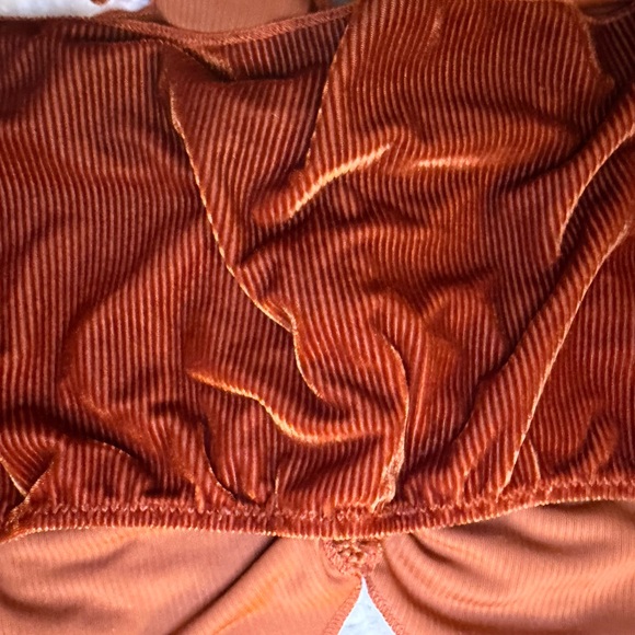 Rust Brown Ruched Two-Piece Set - Picture 3 of 7